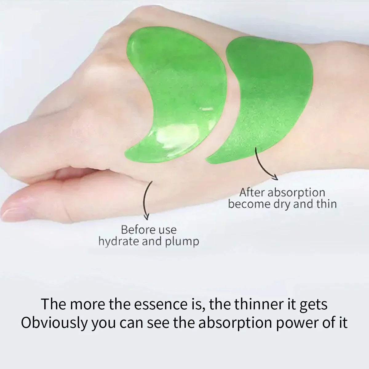 60PCS Seaweed Eye Mask – Hydrating Hyaluronic Acid & Collagen Patches for Dark Circles and Puffy Eyes