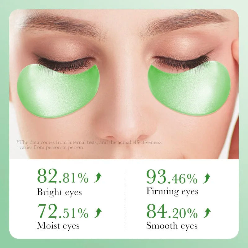 60PCS Seaweed Eye Mask – Hydrating Hyaluronic Acid & Collagen Patches for Dark Circles and Puffy Eyes