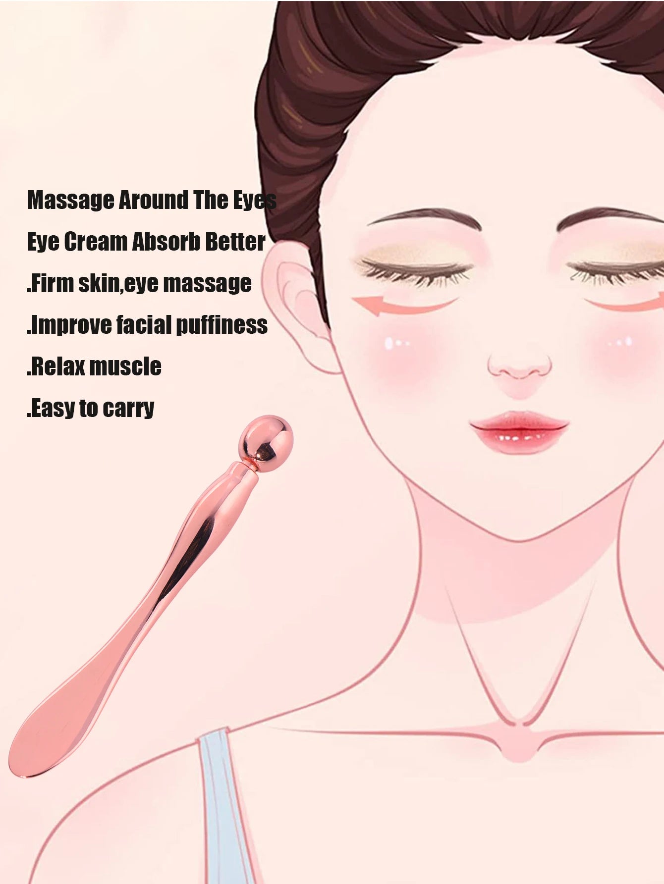 Eye Cream Roller Wand – Anti-Wrinkle Cooling Massage Stick for Under Eye Care