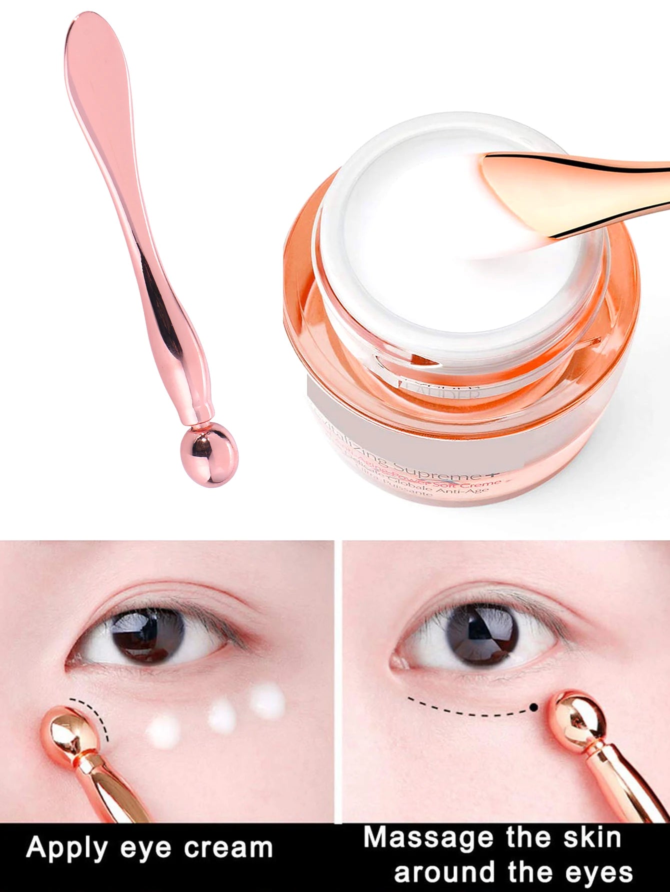 Eye Cream Roller Wand – Anti-Wrinkle Cooling Massage Stick for Under Eye Care